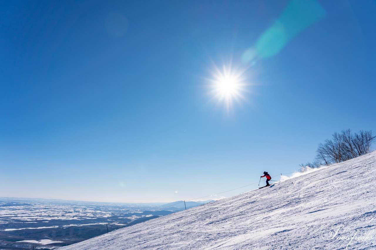 十勝サホロリゾート 快晴の空の下、極上の粉雪クルージングバーンを心ゆくまで味わう１日(*^^*)